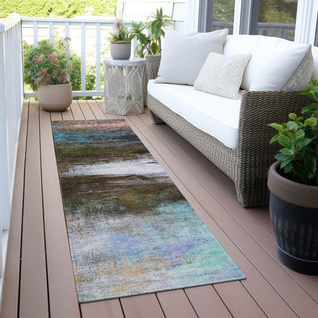 Addison Chantille ACN2016 Abstract Machine Made Transitional Brown Rug