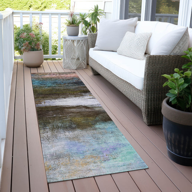 Addison Chantille ACN2016 Abstract Machine Made Transitional Brown Rug