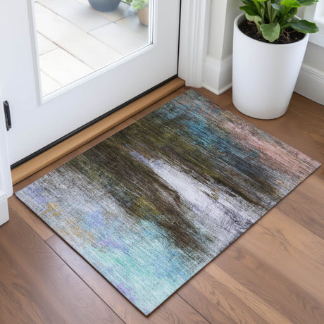 Addison Chantille ACN2016 Abstract Machine Made Transitional Brown Rug
