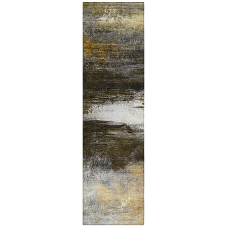 Addison Chantille ACN2016 Abstract Machine Made Transitional Chocolate Rug