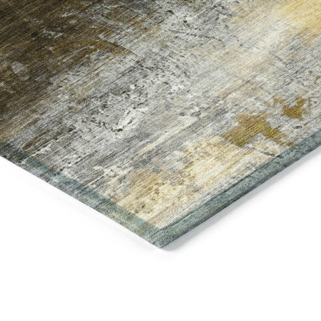 Addison Chantille ACN2016 Abstract Machine Made Transitional Chocolate Rug