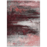 Addison Chantille ACN2016 Abstract Machine Made Transitional Merlot Rug