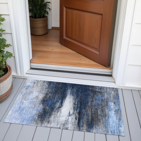 Addison Chantille ACN2016 Abstract Machine Made Transitional Navy Rug