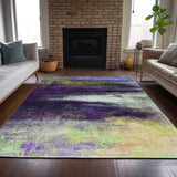 Addison Chantille ACN2016 Abstract Machine Made Transitional Purple Rug