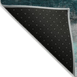 Addison Chantille ACN2016 Abstract Machine Made Transitional Teal Rug