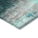 Addison Chantille ACN2016 Abstract Machine Made Transitional Teal Rug