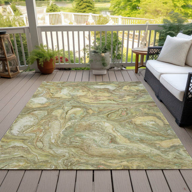 Addison Chantille ACN2017 Abstract Machine Made Transitional Gold Rug