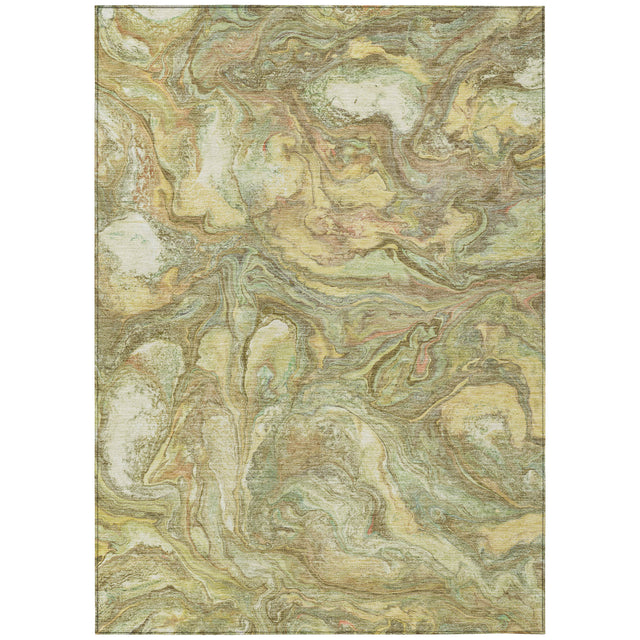Addison Chantille ACN2017 Abstract Machine Made Transitional Gold Rug