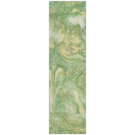 Addison Chantille ACN2017 Abstract Machine Made Transitional Green Rug