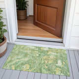 Addison Chantille ACN2017 Abstract Machine Made Transitional Green Rug