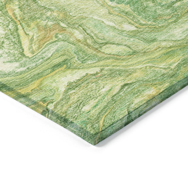 Addison Chantille ACN2017 Abstract Machine Made Transitional Green Rug