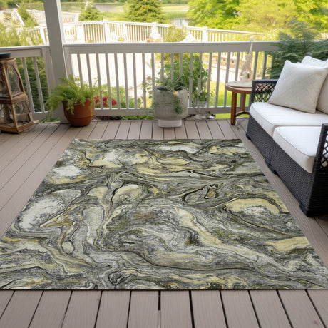 Addison Chantille ACN2017 Abstract Machine Made Transitional Pewter Rug