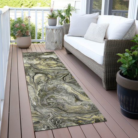 Addison Chantille ACN2017 Abstract Machine Made Transitional Pewter Rug