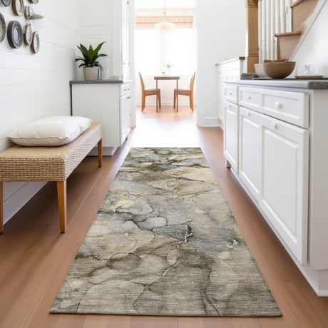 Addison Chantille ACN2018 Abstract Machine Made Transitional Pewter Rug
