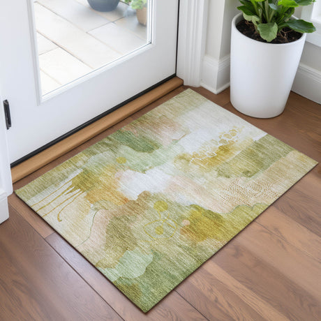 Addison Chantille ACN2019 Abstract Machine Made Transitional Fern Rug
