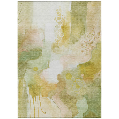 Addison Chantille ACN2019 Abstract Machine Made Transitional Fern Rug