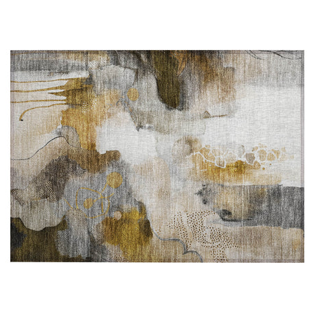 Addison Chantille ACN2019 Abstract Machine Made Transitional Mocha Rug