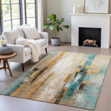 Addison Chantille ACN2020 Abstract Machine Made Transitional Beige Rug