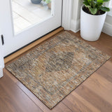 Addison Chantille ACN2021 Border Machine Made Traditional Copper Rug