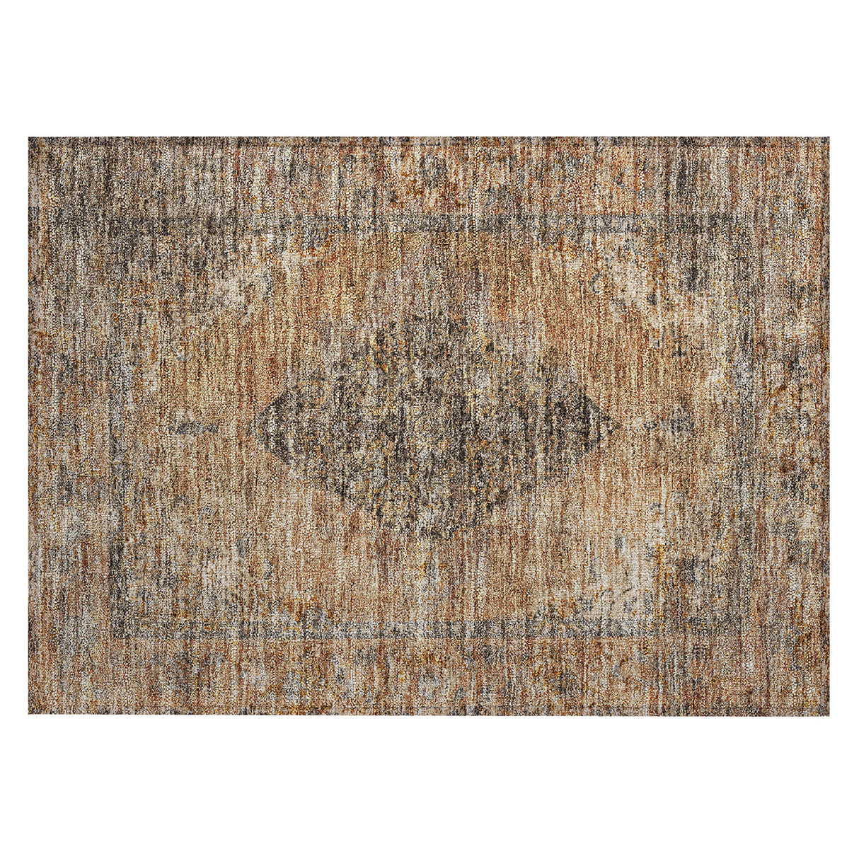 Addison Chantille ACN2021 Border Machine Made Traditional Copper Rug