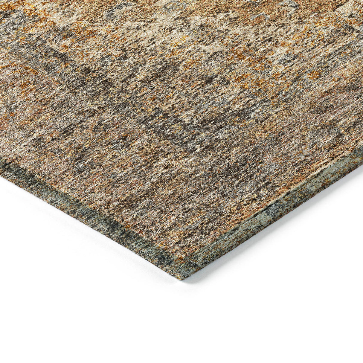 Addison Chantille ACN2021 Border Machine Made Traditional Copper Rug