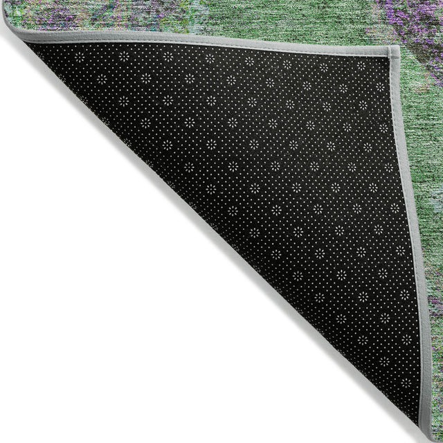 Addison Chantille ACN2021 Border Machine Made Traditional Lime Rug