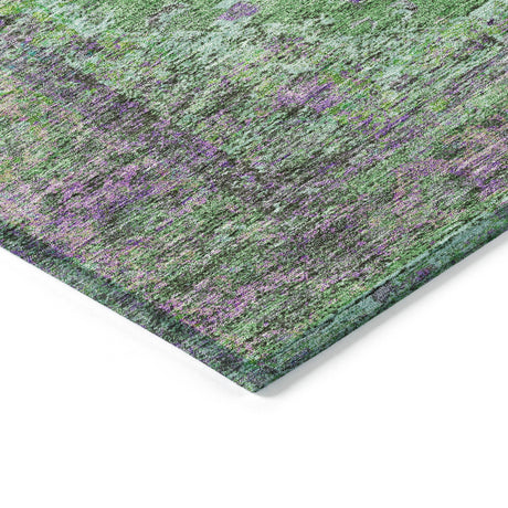 Addison Chantille ACN2021 Border Machine Made Traditional Lime Rug