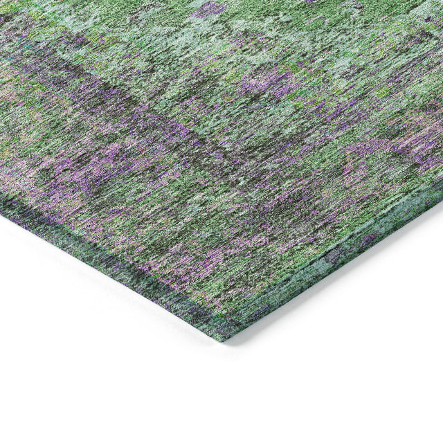 Addison Chantille ACN2021 Border Machine Made Traditional Lime Rug