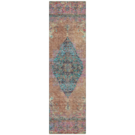 Addison Chantille ACN2021 Border Machine Made Traditional Orange Rug