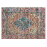 Addison Chantille ACN2021 Border Machine Made Traditional Orange Rug