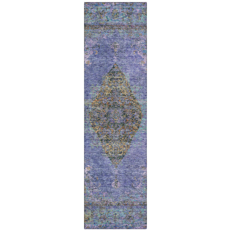 Addison Chantille ACN2021 Border Machine Made Traditional Purple Rug