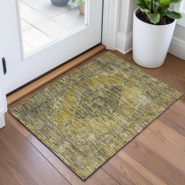 Addison Chantille ACN2021 Border Machine Made Traditional Wheat Rug