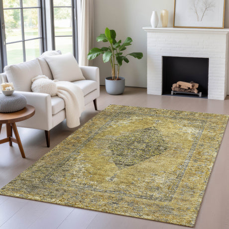 Addison Chantille ACN2021 Border Machine Made Traditional Wheat Rug