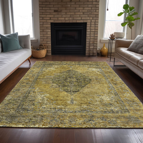 Addison Chantille ACN2021 Border Machine Made Traditional Wheat Rug