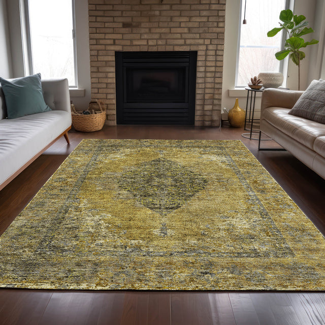 Addison Chantille ACN2021 Border Machine Made Traditional Wheat Rug