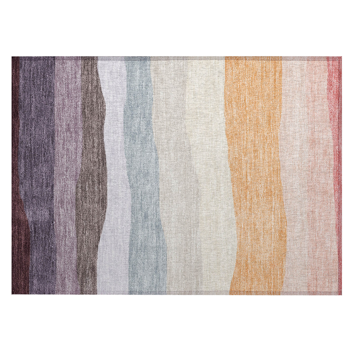 Addison Chantille ACN2023 Stripes Machine Made Transitional Orange Rug