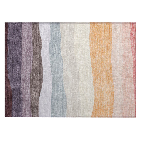Addison Chantille ACN2023 Stripes Machine Made Transitional Orange Rug