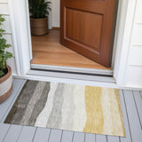 Addison Chantille ACN2023 Stripes Machine Made Transitional Pewter Rug