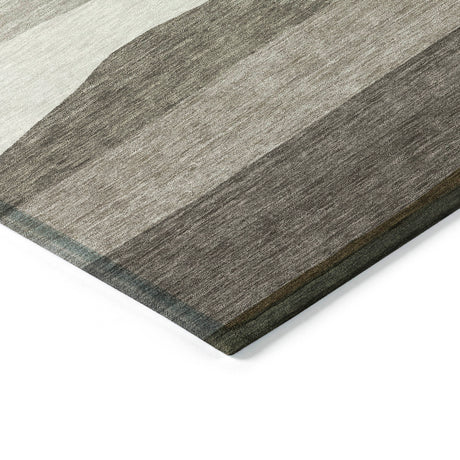 Addison Chantille ACN2023 Stripes Machine Made Transitional Pewter Rug