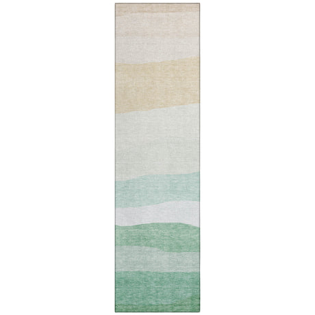 Addison Chantille ACN2023 Stripes Machine Made Transitional Teal Rug