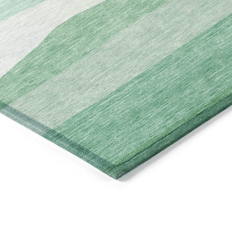 Addison Chantille ACN2023 Stripes Machine Made Transitional Teal Rug