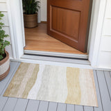 Addison Chantille ACN2023 Stripes Machine Made Transitional Wheat Rug