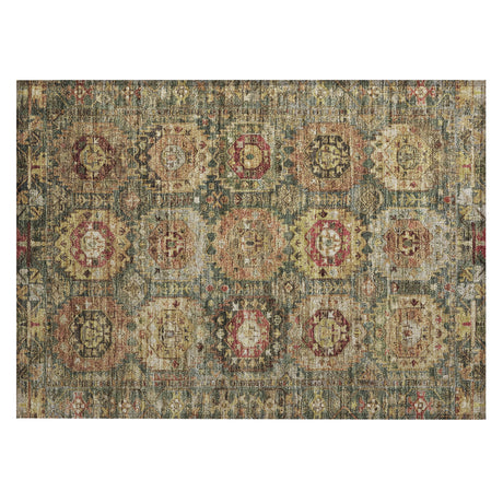 Addison Chantille ACN2024 Medallions Machine Made Traditional Aloe Rug