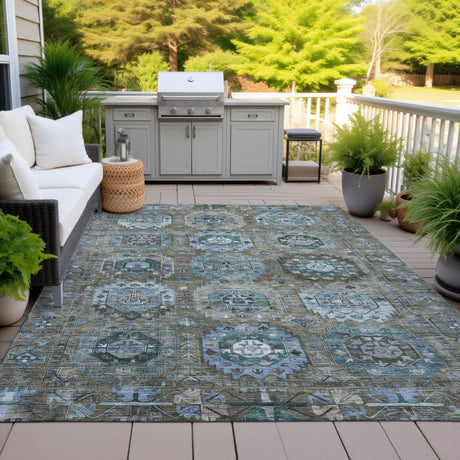 Addison Chantille ACN2024 Medallions Machine Made Traditional Brown Rug