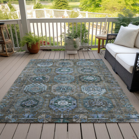 Addison Chantille ACN2024 Medallions Machine Made Traditional Brown Rug