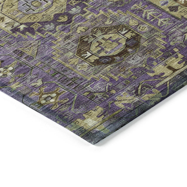 Addison Chantille ACN2024 Medallions Machine Made Traditional Eggplant Rug