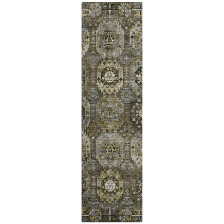 Addison Chantille ACN2024 Medallions Machine Made Traditional Mocha Rug