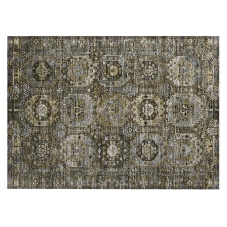 Addison Chantille ACN2024 Medallions Machine Made Traditional Mocha Rug