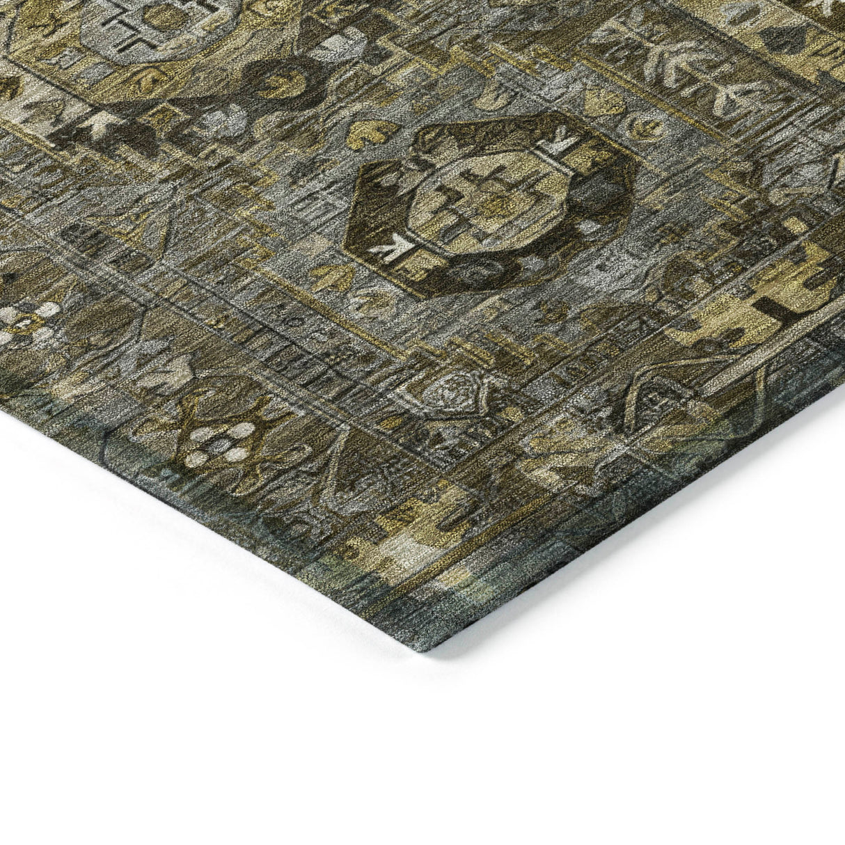 Addison Chantille ACN2024 Medallions Machine Made Traditional Mocha Rug