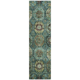 Addison Chantille ACN2024 Medallions Machine Made Traditional Teal Rug